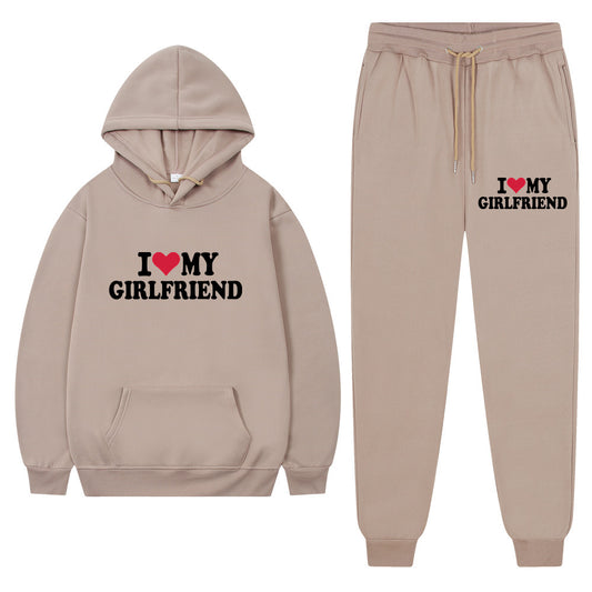 ‘I Love My Girlfriend’ Print Casual Suit