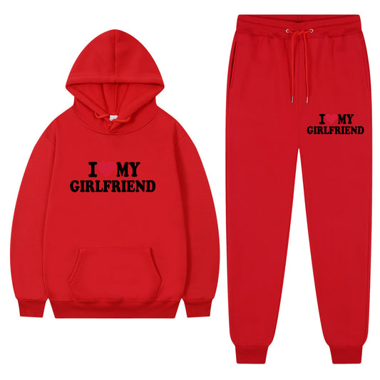 ‘I Love My Girlfriend’ Print Casual Suit