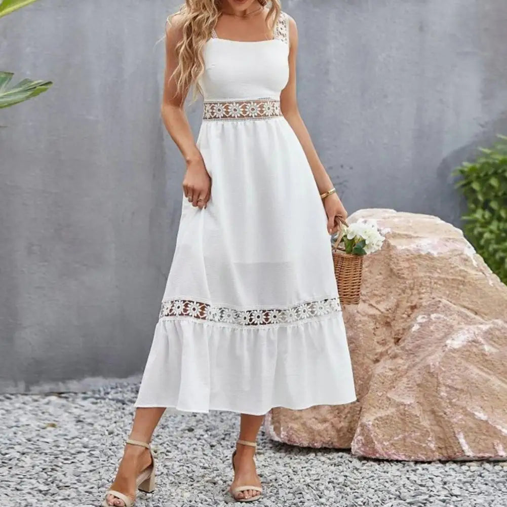 Boho Women Lace Hem Dress