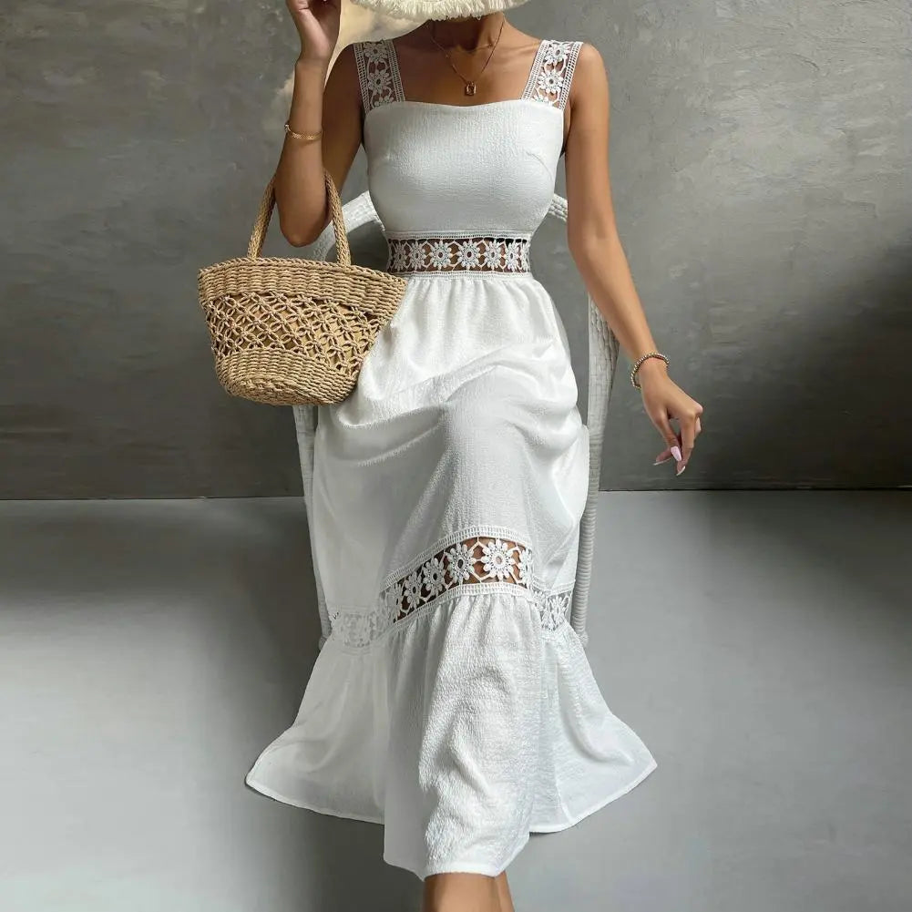 Boho Women Lace Hem Dress