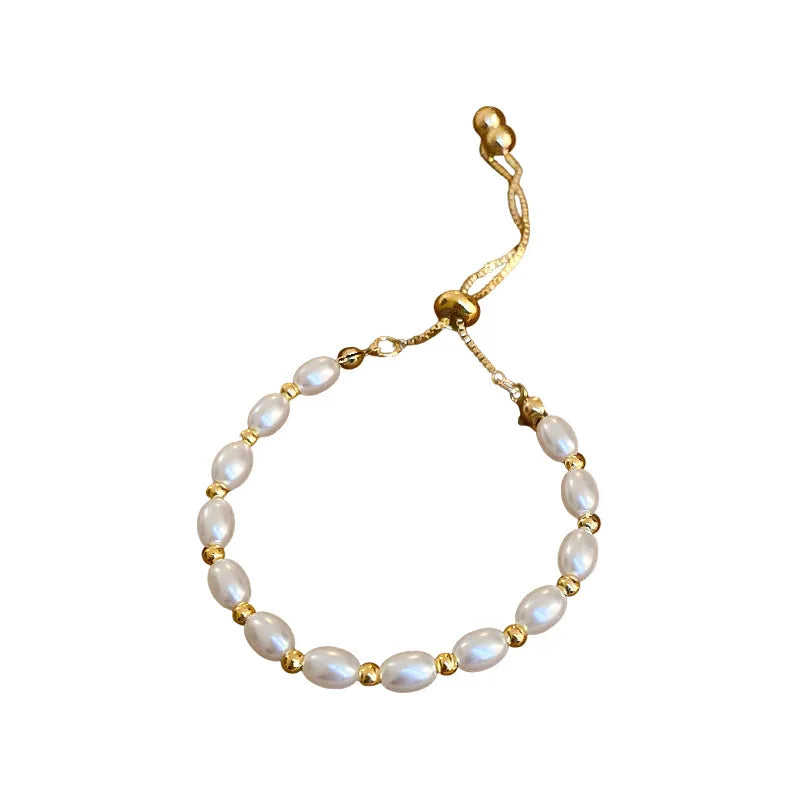 Korean Pearl Round Bead Bracelet