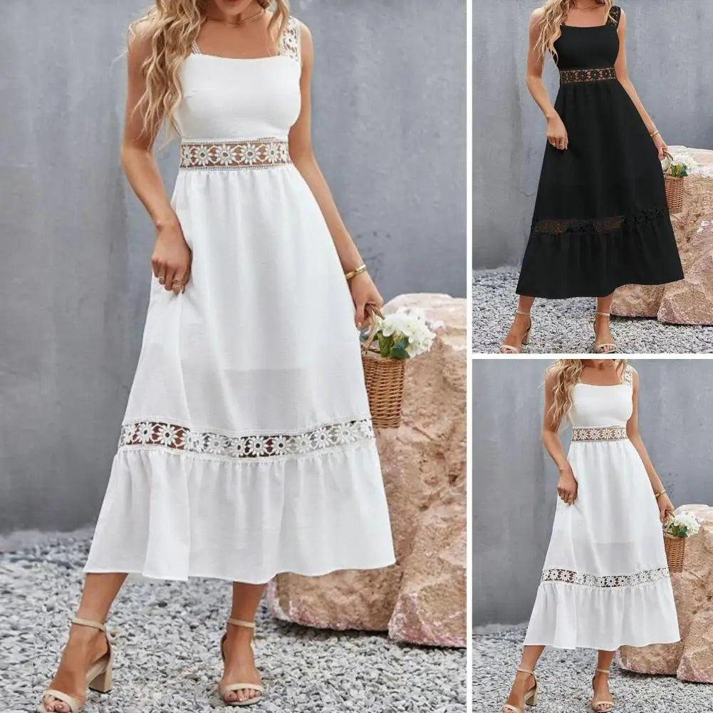 Boho Women Lace Hem Dress